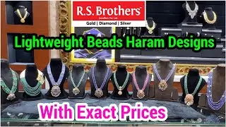 Lightweight beads haram designs | Including exact prices | RS Brothers Ameerpet Branch |Bangaru Rani