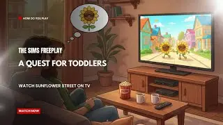 The Sims FreePlay - A Quest For TODDLERs: Watch Sunflower street on TV
