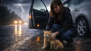 “A Mother Cat and Her Kittens Were Left on the Roadside 😢”
