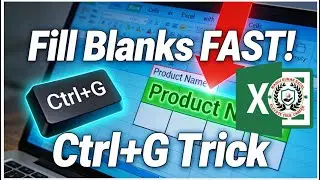 Fill Blank Cells in Excel with Ctrl+G Auto Fill Top Value in All Empty Cells