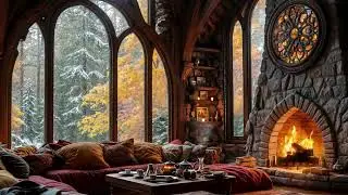 Winter Cabin with Fireplace &ndash; Comforting Fire Sounds for Relaxation&Sleep