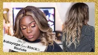 How to Balayage/Lighten Hair From Black to Blonde | Vera Jeanae