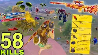 58 KILLS!😱NEW SEASON BEST AGGRESSIVE RUSH GAMEPLAY IN TRANSFORMERS🔥PUBG MOBILE NEW UPDATE GAMEPLAY🥵