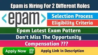 EPAM Latest Exam Pattern 2022 | Epam Hiring 2022 | Recruitment Process | @SmartLearningOfficial