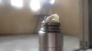 1st try with cotton wick on IGO-L Rebuildable Dripping Atomizer