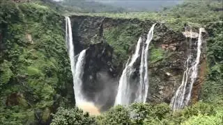 Amazing Helicopter View Of Jog Water Falls