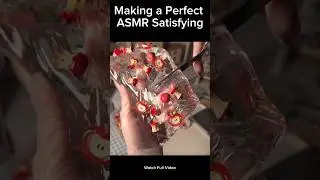 ASMR Cutting Clear Gel with Apple Charms 🍎 (Oddly Satisfying) #asmr #shorts