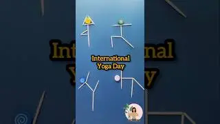 Yoga pose Craft DIY | International Yoga Day2025 #internationalyogaday #diy #shorts #ytshorts #viral