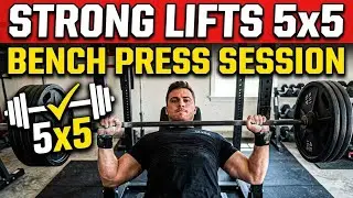 Powerlifting 5 x 5 rep @ 90% Bench Press 1RMax session progression 