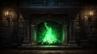 Emerald Flame Fireplace | Cursed Hearth | Greenfire Ritual | Witchflame | Verdant Inferno