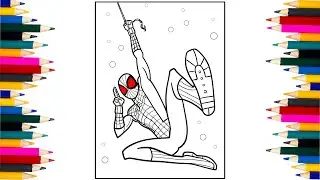 Spider-Man Red and Blue Suit NEW Markers Coloring Page! The Spider-Verse!