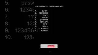 The world&rsquo;s top 10 worst passwords 😳🔥😅