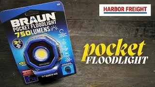 BRAUN 750 Lumen Rechargeable Ultracompact Magnetic LED Floodlight (59227) Harbor Freight Tool Review