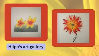 flower oil pastels drawing🌺|| step by step || oil pastels art || Hilpas art gallery