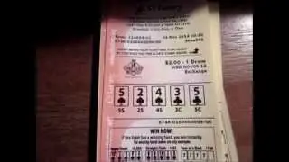 jason wins 14 free tickets on five card cash!!