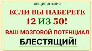 Вы набрали 12 из 50! Ваш интеллект просто блестящий!