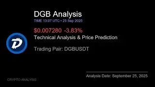 DGB (DGBUSDT) Technical Analysis - Price Prediction & Buy or Sell September 25, 2025