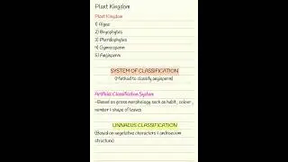 PLANT KINGDOM Advanced Notes Class-11 NEET Short Notes Biology #shorts #biology #neet2024