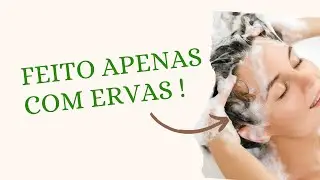 Shampoo natural de ervas para crescimento capilar