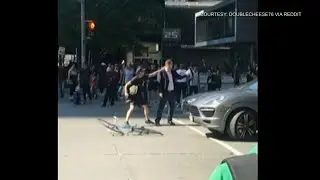 Toronto police investigating after cyclist appears to attack motorist in video
