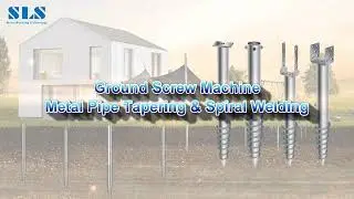 Ground Screw Pile Process Manufacturing Machine / CNC Metal Screw Pipe Taper Former & Spiral Welder