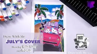 Draw with me: Hello Kitty and Friends with alcohol markers