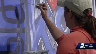 OKC artist's window paintings celebrate Thunder's NBA Finals run