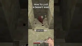 How To Loot A Desert Well In Minecraft?!