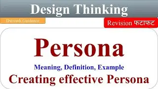 Persona Meaning, Persona in Design thinking, Creating effective Persona, examine the term personas