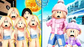 THE WALL DIVIDED OUR FAMILY on SUMMER vs WINTER on BROOKHAVEN on ROBLOX! ☀️❄️