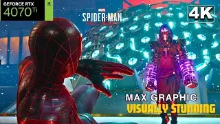Spider Man Miles Morales 78 Minutes of 4070Ti Ryzen 9 Max 4K Graphic Setting 60+ FPS in 2024