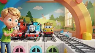 Cinco Pequeños Trenes de Juguete Clic Clic | Canciones Infantiles y Rimas para Niños