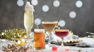 New Year's Eve Cocktails 4-Ways