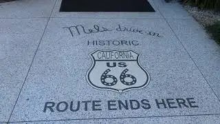 Route 66 End of Route Signs Mel's Diner Santa Monica California USA January 27, 2026