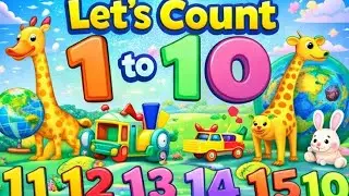 Learn to count from 1 to 10 with this slow and clear counting song for kids.