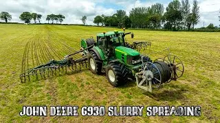 John Deere 6930 on the 12m Dribble bar
