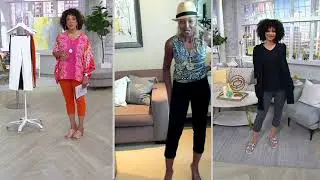Women with Control Set of 2 Straight Leg Knit Crop Pants on QVC