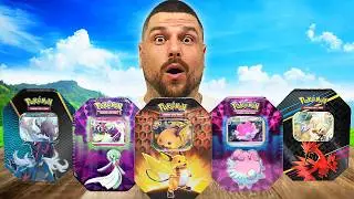 Hammering Open Pokemon Tins! | Can We Pull The Hidden Fates Charizard?!