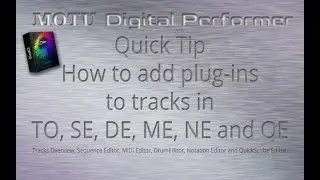 How to add plug ins to tracks in TO SE DE ME QSE and NE