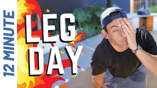12-Minute LEG BURNER Workout (Kettlebells + Rowing)