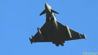 RAF Eurofighter Typhoon T.3 ZK381 low approach Newcastle Airport