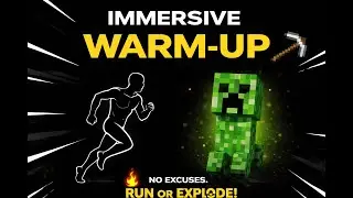 MINECRAFT Immersive Interactive Warm-Up ⛏️ | Run From the Creeper! | Viral Fitness Game