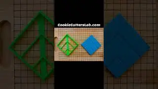 Squares - Four Square Tile - Mosaic Tiles - Square triangles pattern - Cookie cutter