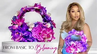 DIY Floral Purse Makeover | Easy Bag Transformation with Faux Flowers 🌺