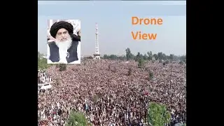 Drone View | Janaza Allam Khadim Hussain Rizvi at Minar-e-Pakistan | Funeral Prayer Drone View