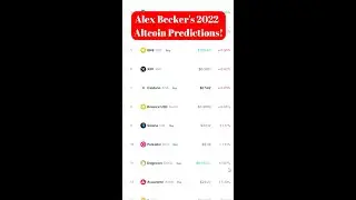 Alex Becker's Altcoin Crypto Predictions