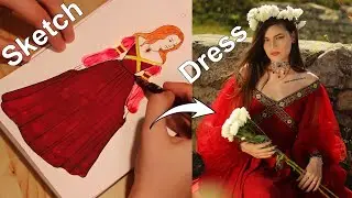Sewing a Fantasy Renaissance Dress || From Sketch to Dress - The Aleth Dress