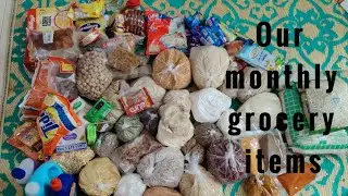 Our monthly grocery items vlog//Monthly memu vaade grocery items list//Monthly grocery//