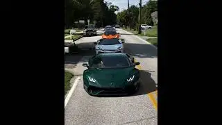 The Old Lady Was Very Interested In This Bunch Of Supercars🤩#lamborghini#supercars#caredit#shorts
