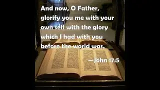 John 17:5 Did Jesus literally pre-exist with God before the world was?